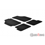 Original Gledring Passform Fußmatten Gummimatten 4 Tlg.+Fixing - Lancia Ypsilon 09/03-05/11